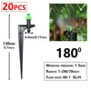 20pcs 180 Degree Micro Misting Nozzle With 11cm Stake 1/4'' Barb Connector Garden Irrigation