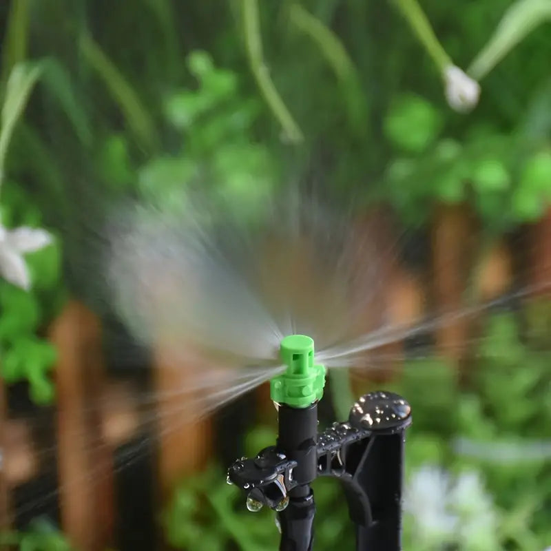 20pcs 180 Degree Micro Misting Nozzle With 11cm Stake 1/4'' Barb Connector Garden Irrigation