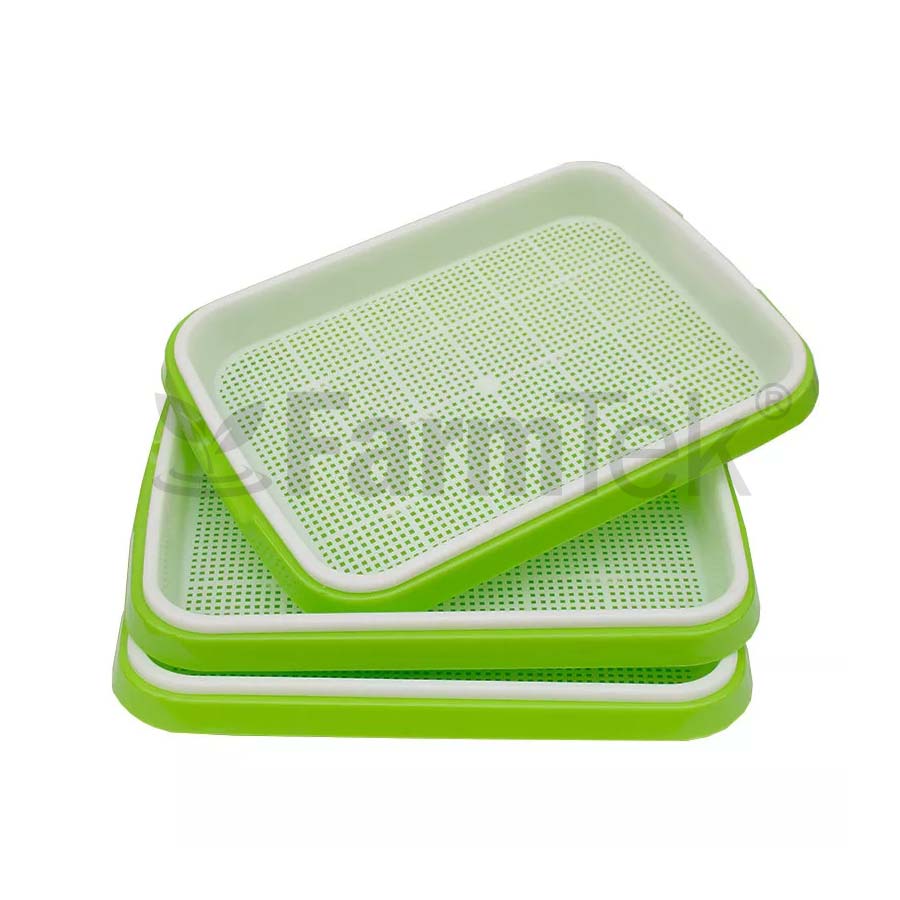 Microgreens Production Kit Set With Mesh Tray & Lid (Green)