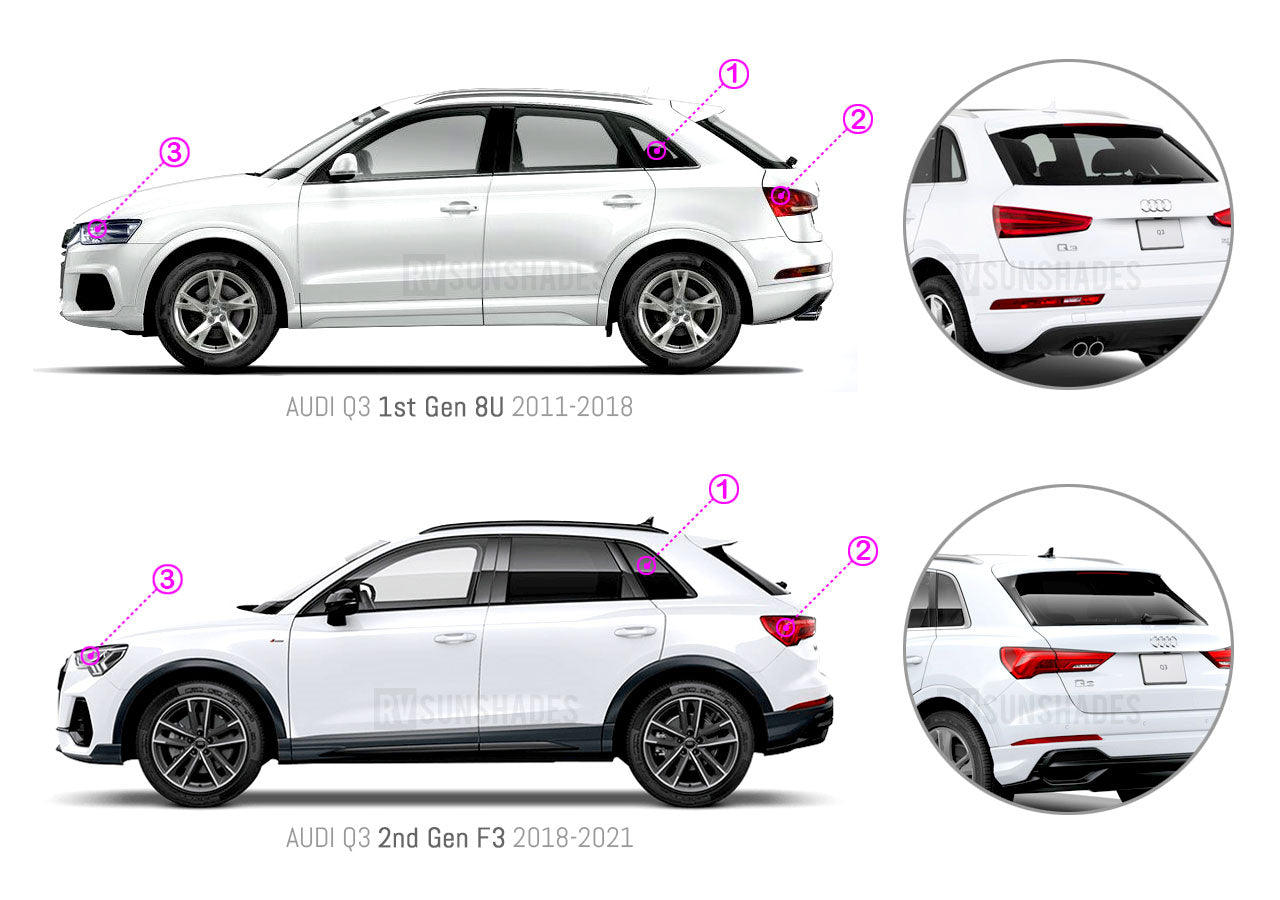 Audi Q3 Sun Shade F3 2018-Now [set of 4]