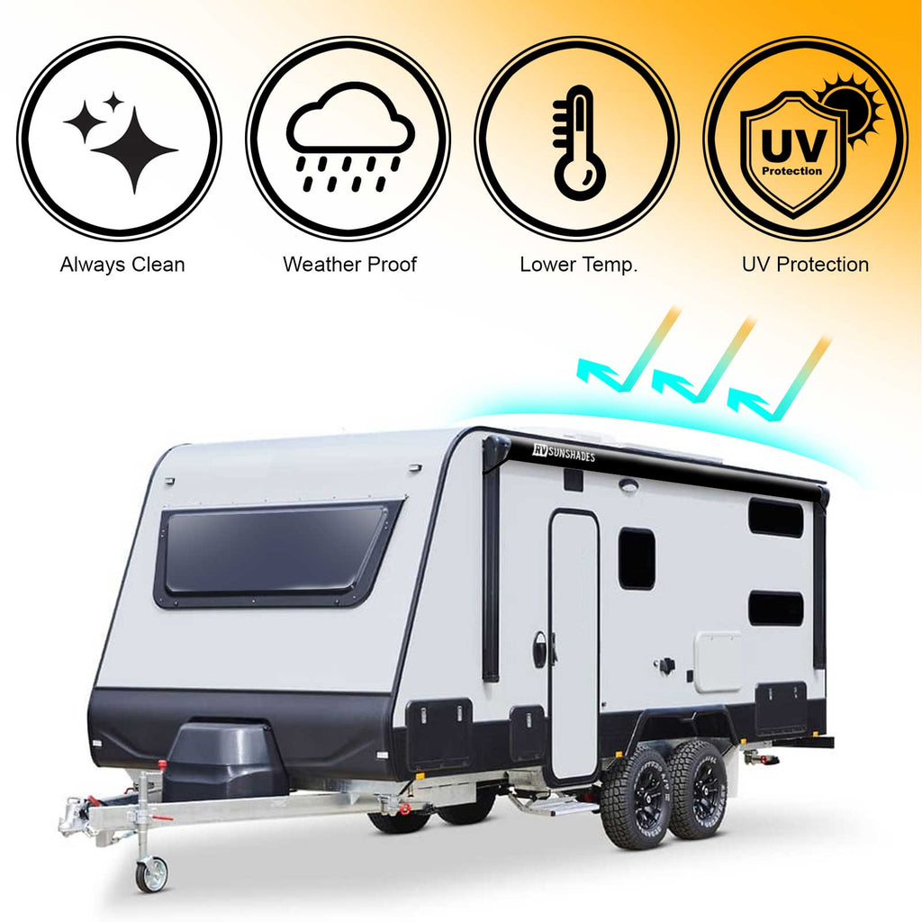Caravan Awning Protector Cover for 20ft Awning (BLACK) - Insane Sale