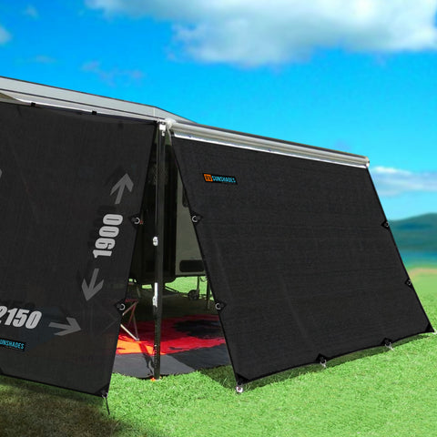 Caravan END WALL Screen Angle Cut 2350/1900x2150mm V3 Reversible (1.9m Drop) iNSANE.SALE