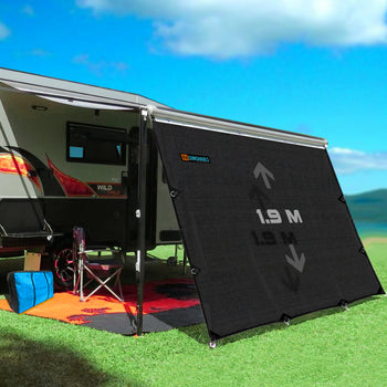 Caravan Privacy Screen 2.8x1.9m Awning Side Wall suit 10Ft Awning (1.9m Drop) iNSANE.SALE