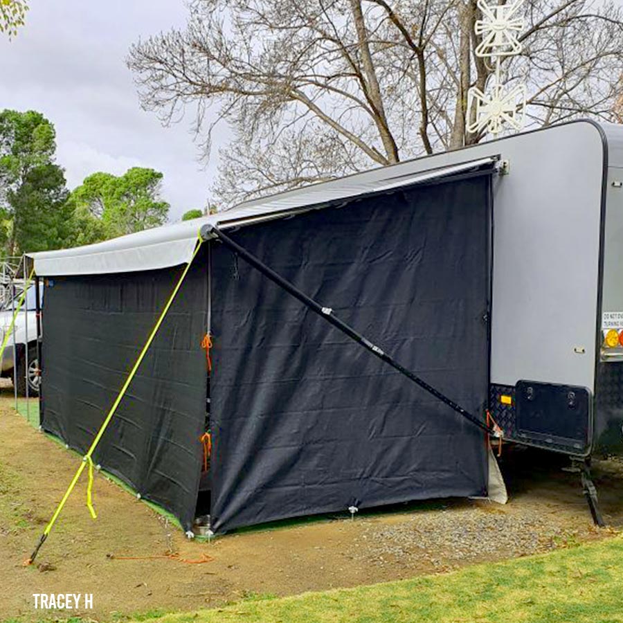 Caravan Privacy Screen 2.8x1.9m Awning Side Wall suit 10Ft Awning (1.9m Drop) iNSANE.SALE