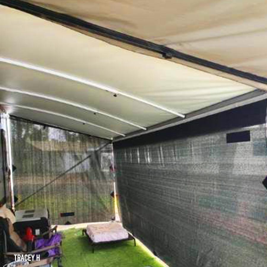 Caravan Privacy Screen 3.4x1.9m Awning Side Wall suit 12Ft Awning (1.9m Drop) iNSANE.SALE