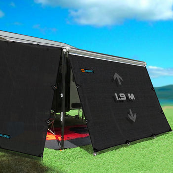 Caravan Privacy Screen 3.7x1.9m Awning Side Screen suit 13Ft Awning (1.9m Drop) iNSANE.SALE