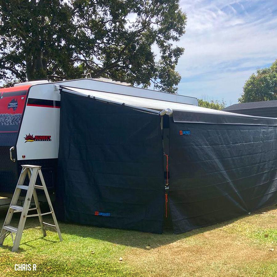 Caravan Privacy Screen 4.6x1.9m Awning Shade Screens suit 16Ft Awning (1.9m Drop) iNSANE.SALE