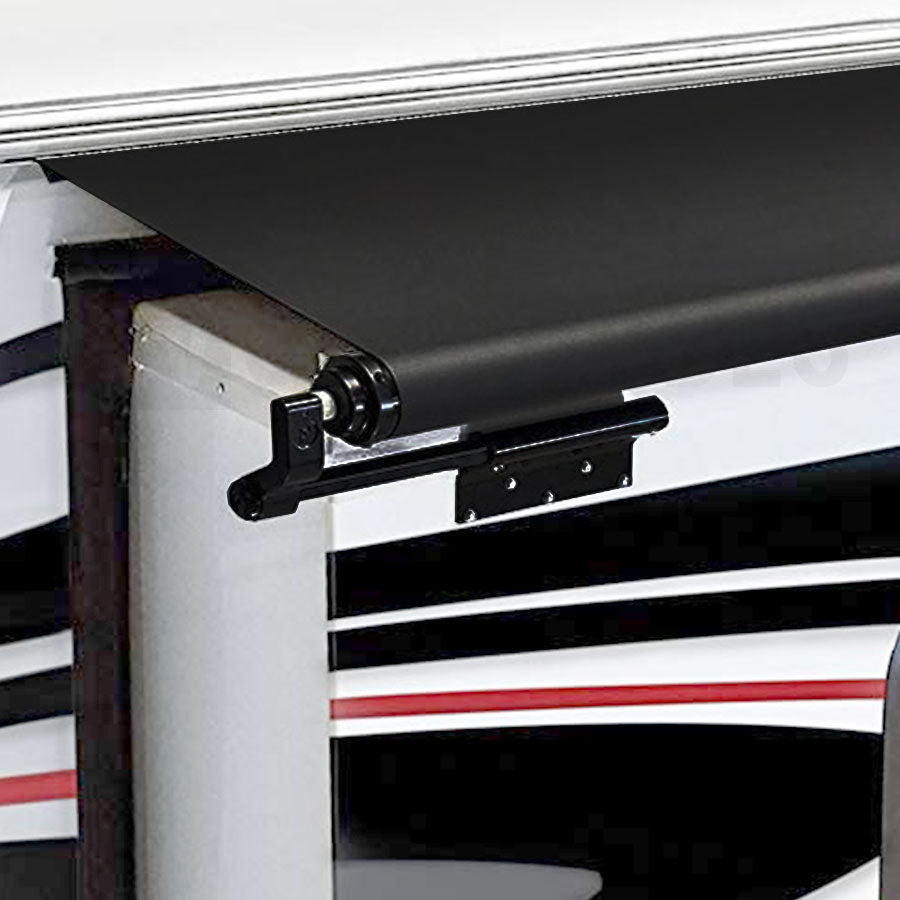 Caravan Slide-Out Awning Topper Window Awning Replacement Vinyl Fabric 4100x1200mm (BLACK) iNSANE.SALE