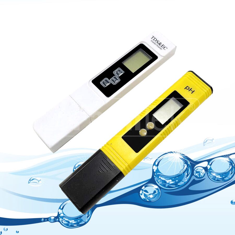 Water Condition Tester Pen Set pH + EC/TDS for Hydroponic Aquarium Pond