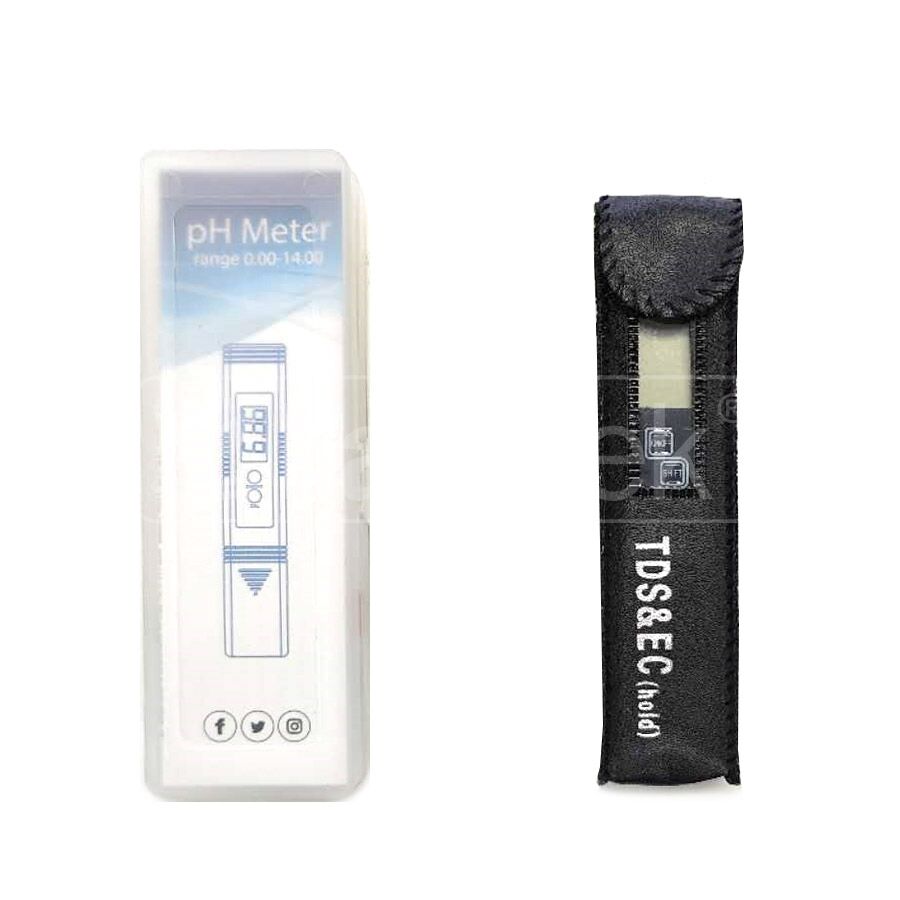 Water Condition Tester Pen Set pH + EC/TDS for Hydroponic Aquarium Pond