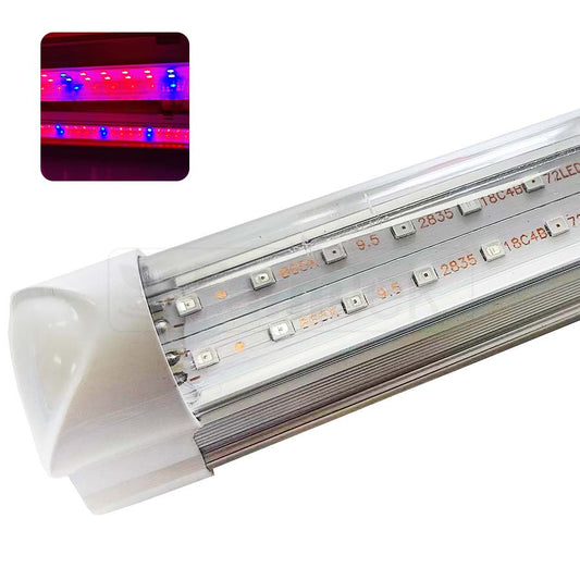 2X Professional LED Grow Light Bars T8 28W Serial Joining (4 Red 1 Blue)