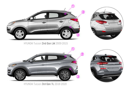 Hyundai Tucson ix35 Sun Shade LM 2009-2015 [set of 4]