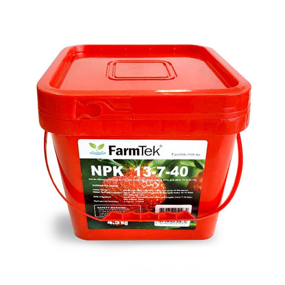 Farmtek NPK Fertilizer 13-7-40 Trace Elements Commercial Grade 100% Soluble (Fruiting Fertilizer) 4.5kg