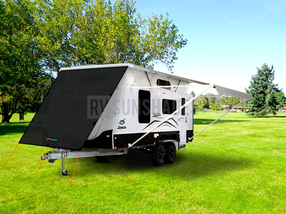 Offroad Pop Top Camper Awning End Wall 2.15x2.2m Rectangle Cut FLAT TOP (2.2m Drop) iNSANE.SALE