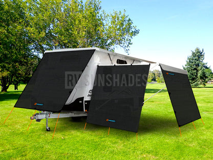 Offroad Pop Top Camper Awning End Wall 2.15x2.2m Rectangle Cut FLAT TOP (2.2m Drop) iNSANE.SALE