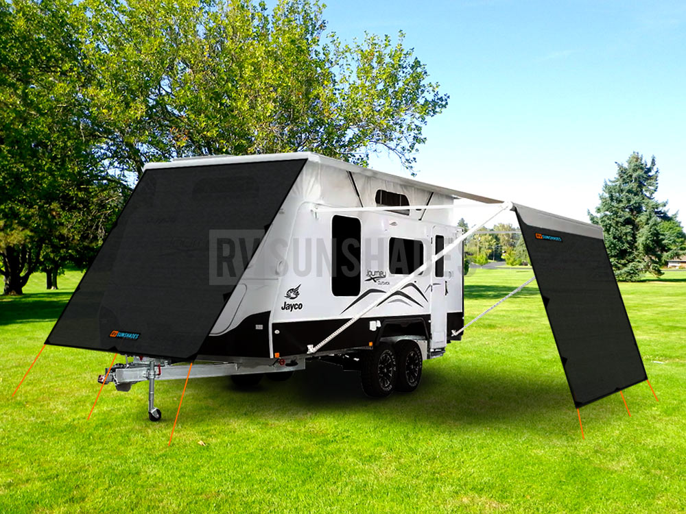 Offroad Pop Top Camper Awning End Wall 2.15x2.2m Rectangle Cut FLAT TOP (2.2m Drop) iNSANE.SALE