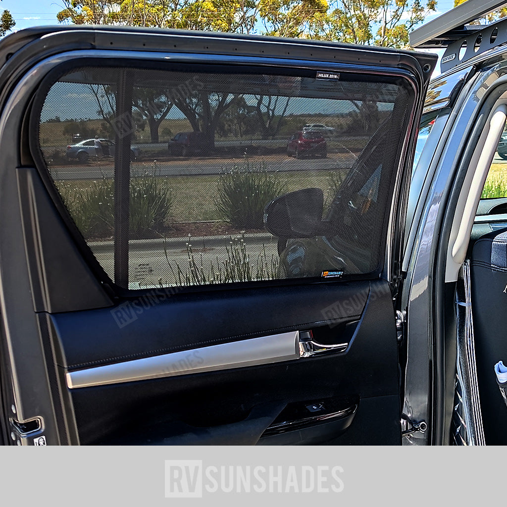 TOYOTA Hilux Sun Shades Dual Cab AN120/130 2016-2022 [Rear Door]