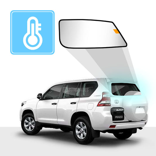 TOYOTA Prado Solar Screen J150 2009-2021 Custom Fit BLOCK OUT [Tailgate Window - Spare Wheel]