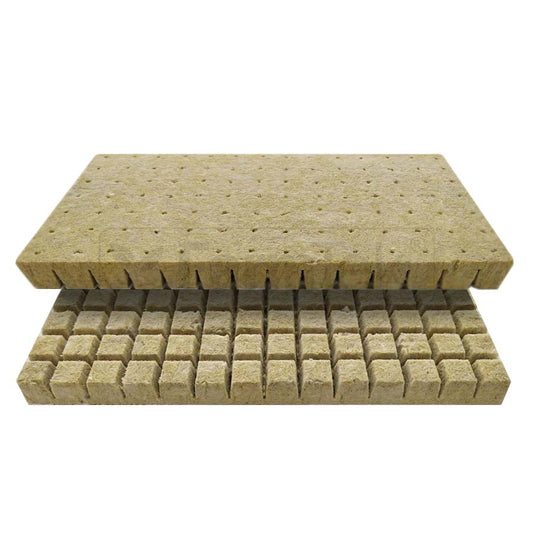 Commercial Grade Rockwool Cubes Hydroponics Propagation Grow Medium 25x25x40mm Bottom Split (100 pcs)