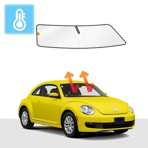 VW Beetle Windshield Sun Shade 2012-2019 Solar Screens *Insulated* Premium BLOCK OUT (RV45)