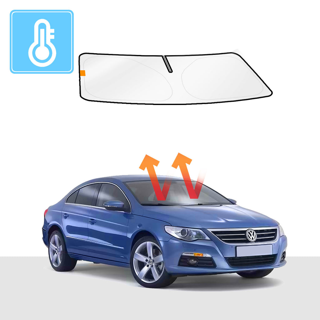 VW CC Windshield Sun Shade 2009-2017 Solar Screens *Insulated* Premium BLOCK OUT (RV14)
