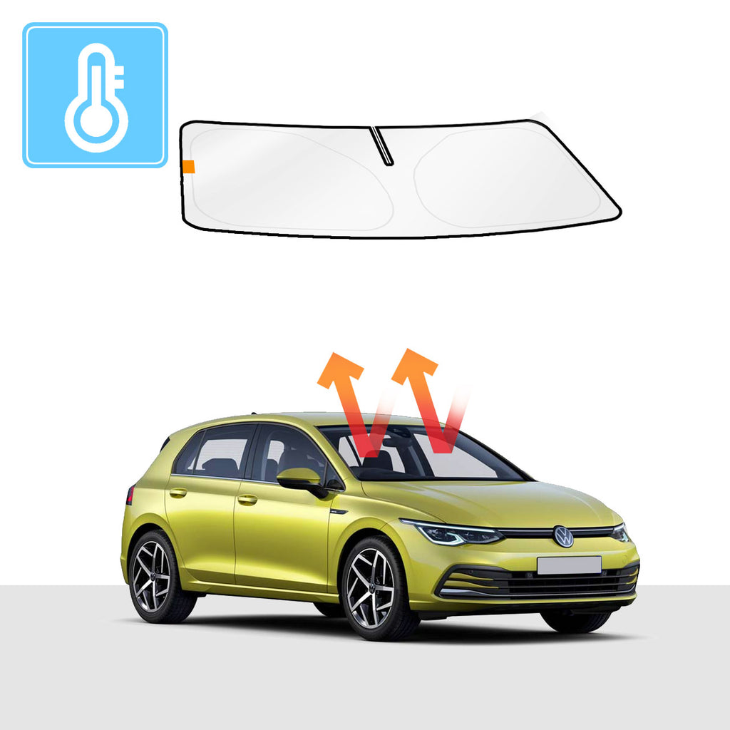 VW Golf Windshield Sun Shade MK8 2020-Now Solar Screens BLOCK OUT (RV26)