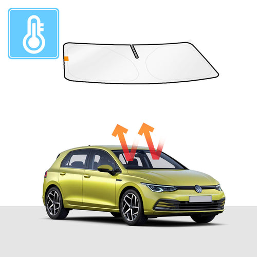 VW Golf Windshield Sun Shade MK8 2020-Now Solar Screens BLOCK OUT (RV26)