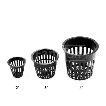 2" Black Hydroponic Net Pots Mesh Pots Baskets Aeroponic  (30 pcs)