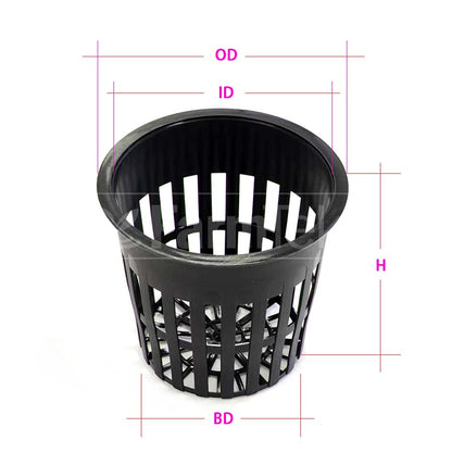 2" Black Hydroponic Net Pots Mesh Pots Baskets Aeroponic  (30 pcs)