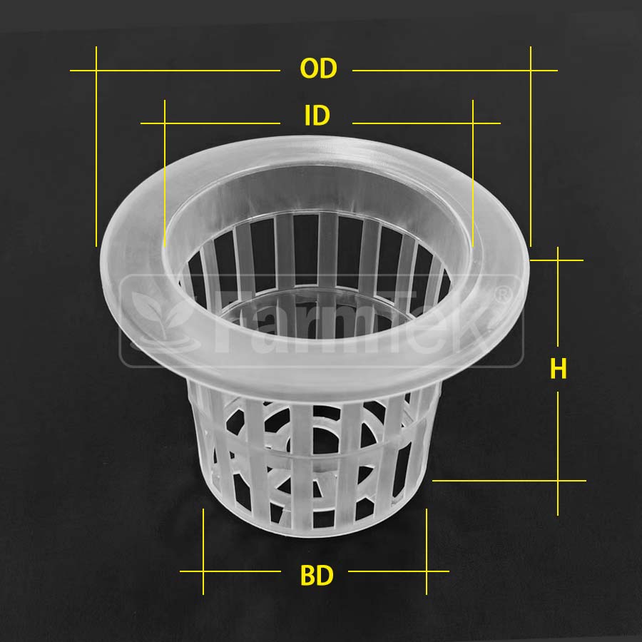 #100 Hydroponic Net Pots Mesh Pots Baskets Aeroponic (10 pcs)